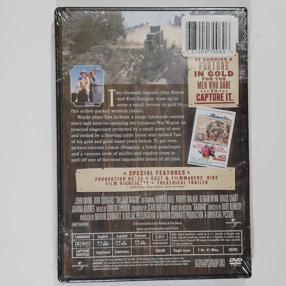 The War Wagon (DVD, 2003) Widescreen Western Starring John Wayne & Kirk Douglas - Picture 4 of 4